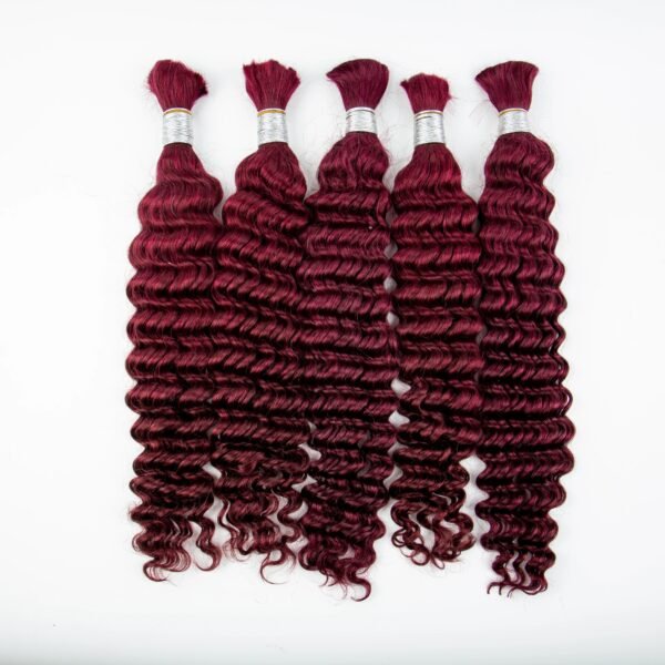 Human Braiding Hair Deep Wave Bulk Human Hair No Weft Virgin Hair Bundle Micro Human Braiding Hair for Boho Braids