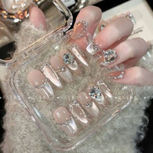 Handmade high-end cat's eye False Nails  Fairy Style