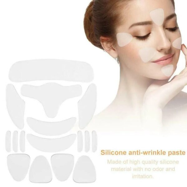 16pcs Reusable Silicone Patches Anti Rimpel Pads Silicone Wrinkle Removal Sticker -Face Forehead Neck Eye