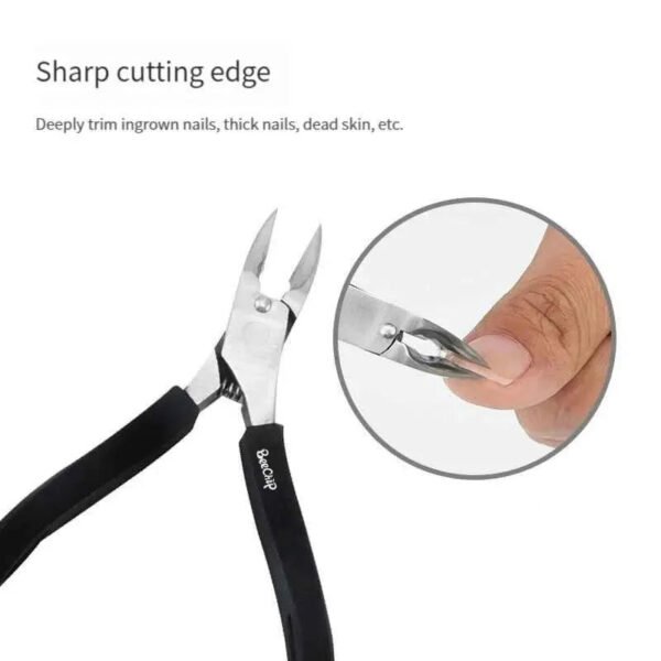 2PCS Set Stainless Steel Cuticle Pliers Pedicure Manicure Tools