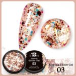 5 in 1 Glue Gel Reinforcement Gel No Wipe Top Coat Nail Art  Soak Off UV Gel Varnish 3D Chrome Design Super Diamond Gel
