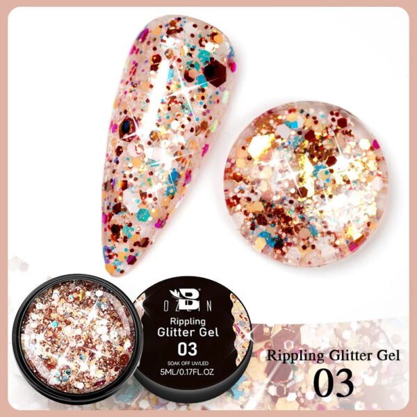 5 in 1 Glue Gel Reinforcement Gel No Wipe Top Coat Nail Art  Soak Off UV Gel Varnish 3D Chrome Design Super Diamond Gel