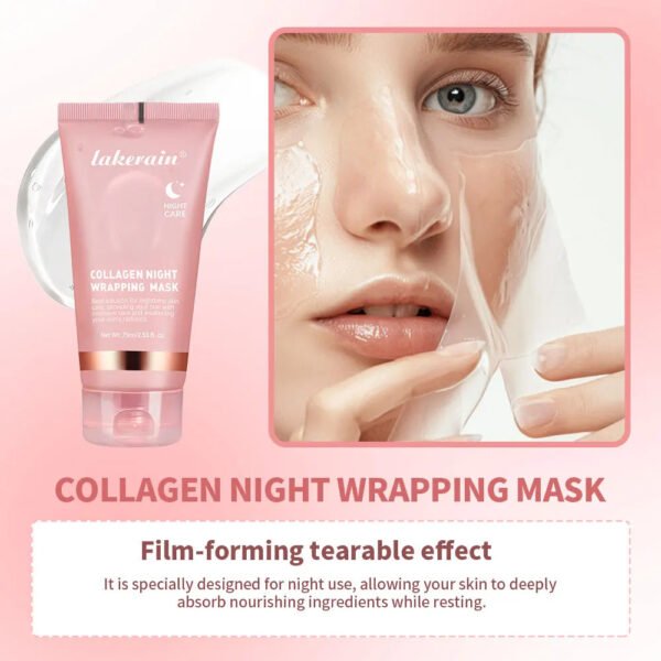 Collagen Hydrolyzed Night Wrapping Mask Reduces Sagging & Dullness Elasticity  for Glowing Hydration Skin
