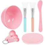 11pcs Pink Mask Bowl Set Facial Mask Full Set of Beauty Tools Mask Brush Bottles Skin Care Tool Kits