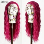 AIMEYA Synthetic Lace Front Wigs for Women Natural Hairline Long Brown Wig Pre Plucked Cosplay