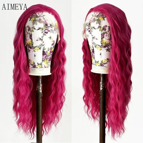 AIMEYA Synthetic Lace Front Wigs for Women Natural Hairline Long Brown Wig Pre Plucked Cosplay
