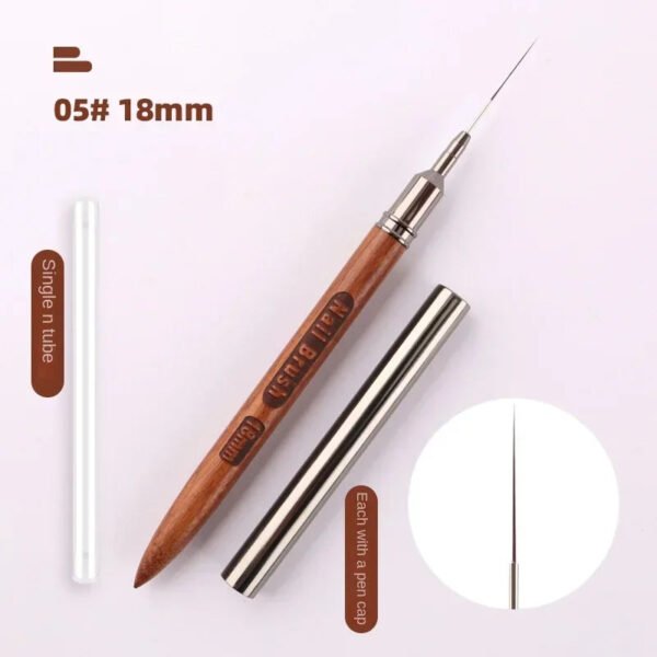 6/9/12/15/18MM Round Wood Handle Nail Art Liner DIY Painting Brush