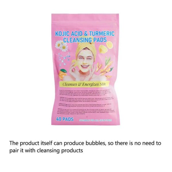 40/50pcs Kojic Acid Turmeric Cleansing Pads with Curcuma Longa Root