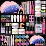 COSCELIA MAnicure Acrylic Nail Kit with Nail Drill and U V Light for Beginners Professional Acrylic Powder Glitter Powder Set