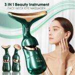 3 In 1 Facial Lifting Slimming EMS Massage Device Beauty Skin Neck Facial Eye Anti-Aging Face Tightening Wrinkle Massager