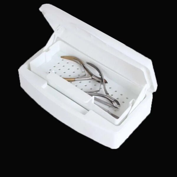 Nail Sterilizer Tray - Disinfection Box for Salon Nail Tools, Nippers, Tweezers, and Manicure Equipment