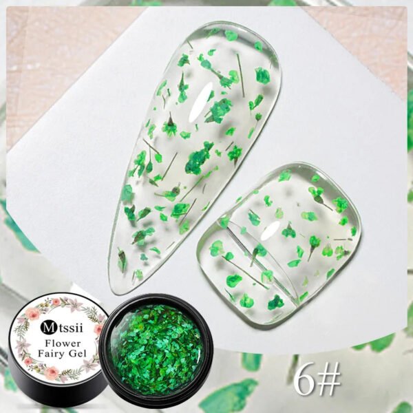 5-in-1 Glue Gel  - Reinforcement Gel, No-Wipe Top Coat, Manicure UV LED Soak Off Nail Gel Varnish for 3D Chrome Design
