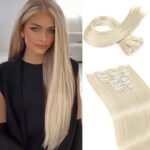 Clip In Hair Extensions Hair Extensions Thick Long Lace Weft Lightweight Synthetic