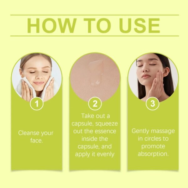 Vitamin E Face Care Capsules Serum Firming Facial Melasma Remove Deep Face Lightening Moisturizer Skin Care Serum for Face 60PCS