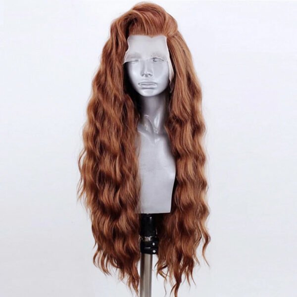 AIMEYA Synthetic Lace Front Wigs for Women Natural Hairline Long Brown Wig Pre Plucked Cosplay