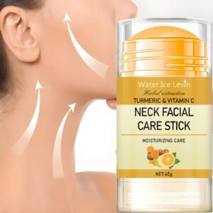 Turmeric & Vitamin C Neck Facial Care for Wrinkle Lines, Lifting, Whitening, Tightening, Double Chin Reduction, Anti-Aging, and Rejuvenation Skin Care Product.