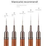 6/9/12/15/18MM Round Wood Handle Nail Art Liner DIY Painting Brush
