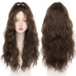 OLACARE Synthetic Long Straight Lolita Wig with Bangs Wig  Mixed Black Red Blonde Cosplay