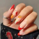 24pcs Full Cover Long False Press On Nails With Designs Light Green Stripe Gradient