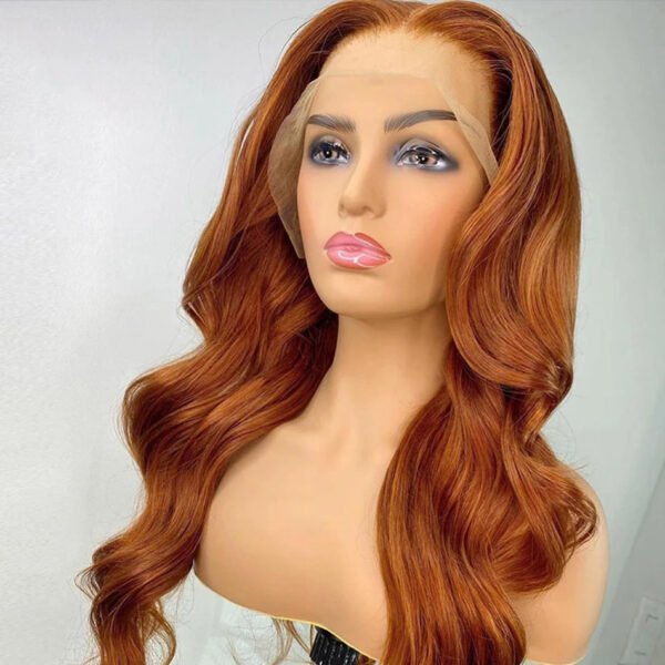 Tuneful 13x6 Ginger Blonde Colored Human Hair Lace Front Wigs HD Lace Frontal Wigs Body Wave Honey Blonde Color Human Hair Wigs
