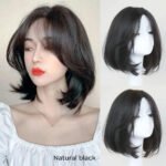 OLACARE Synthetic Long Straight Lolita Wig with Bangs Wig  Mixed Black Red Blonde Cosplay