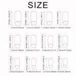 24PCS/1BOX Black French Nail Set with Glitter Love Stars