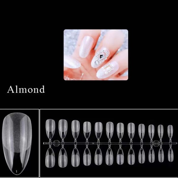 Fake Nails Gel X Tips Extension Full Cover Sculpted (Almond/Stiletto/Coffin) False Nail Tips 360pcs/bag