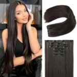 Clip In Hair Extensions Hair Extensions Thick Long Lace Weft Lightweight Synthetic