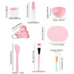11pcs Pink Mask Bowl Set Facial Mask Full Set of Beauty Tools Mask Brush Bottles Skin Care Tool Kits