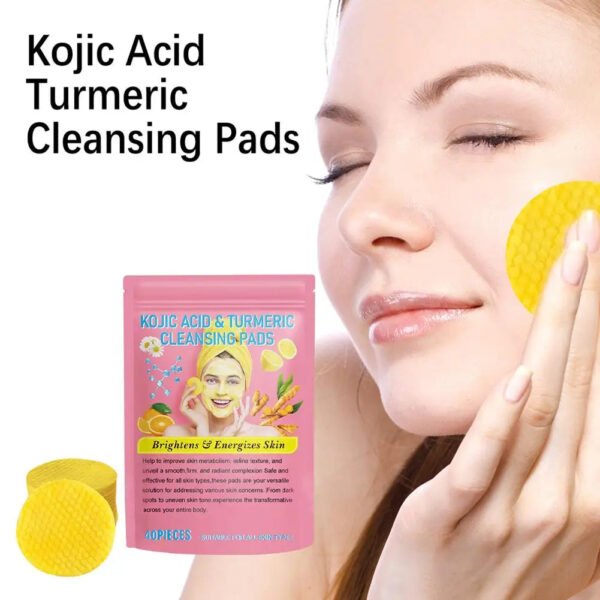 40/50pcs Kojic Acid Turmeric Cleansing Pads with Curcuma Longa Root