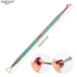 11 Style Stainless Steel Cuticle Spoon Pusher Fork Dead Skin Nail Art Files UV Gel Polish Remove Manicure Care Groove Clean Tool