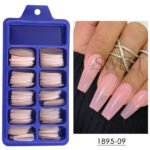 100pcs Nude Pink False Nail Press On Acrylic Nails