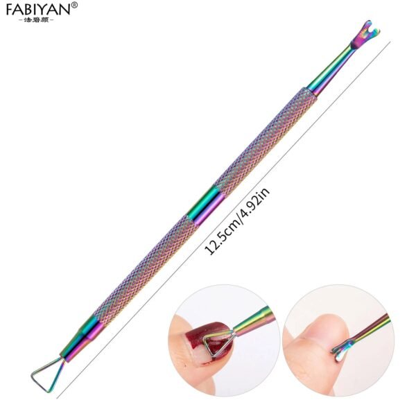 11 Style Stainless Steel Cuticle Spoon Pusher Fork Dead Skin Nail Art Files UV Gel Polish Remove Manicure Care Groove Clean Tool