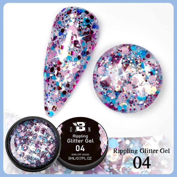 5 in 1 Glue Gel Reinforcement Gel No Wipe Top Coat Nail Art  Soak Off UV Gel Varnish 3D Chrome Design Super Diamond Gel