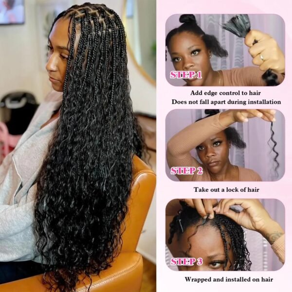 Human Braiding Hair Deep Wave Bulk Human Hair No Weft Virgin Hair Bundle Micro Human Braiding Hair for Boho Braids