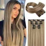 Clip In Hair Extensions Hair Extensions Thick Long Lace Weft Lightweight Synthetic