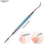 11 Style Stainless Steel Cuticle Spoon Pusher Fork Dead Skin Nail Art Files UV Gel Polish Remove Manicure Care Groove Clean Tool