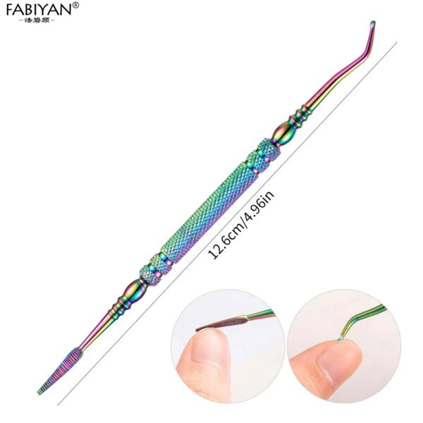 11 Style Stainless Steel Cuticle Spoon Pusher Fork Dead Skin Nail Art Files UV Gel Polish Remove Manicure Care Groove Clean Tool