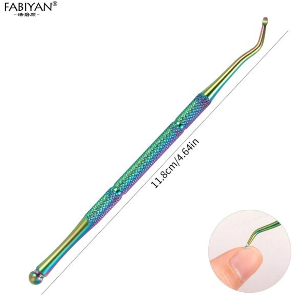 11 Style Stainless Steel Cuticle Spoon Pusher Fork Dead Skin Nail Art Files UV Gel Polish Remove Manicure Care Groove Clean Tool