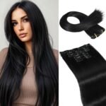 Clip In Hair Extensions Hair Extensions Thick Long Lace Weft Lightweight Synthetic