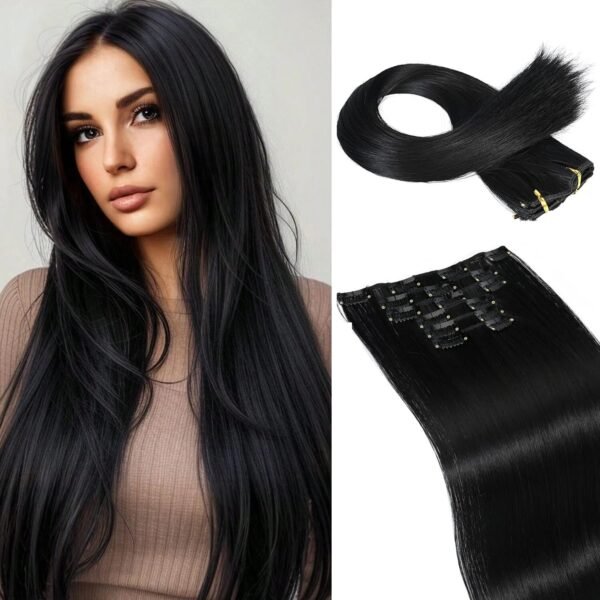 Clip In Hair Extensions Hair Extensions Thick Long Lace Weft Lightweight Synthetic