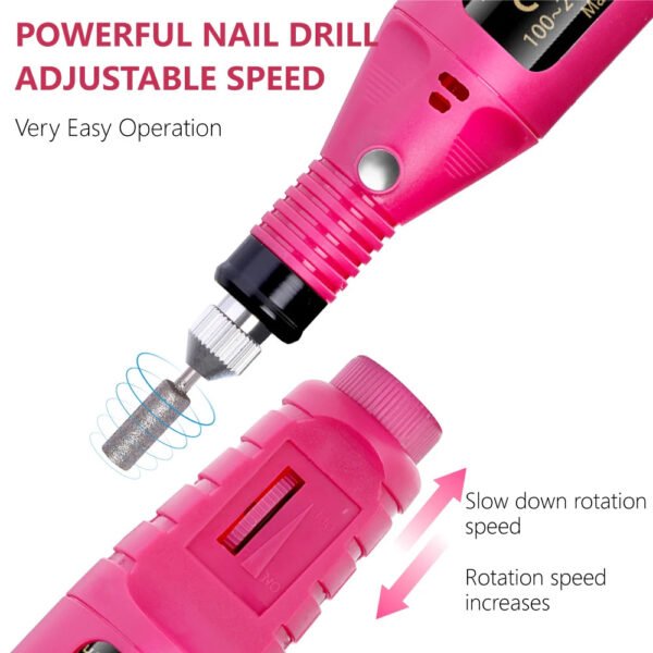 Electric Nail Drill Machine Set Manicure Drill Set Milling Cutters Nail File Equipment Strong Nail Polishing Tool