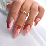 24pcs Full Cover Long False Press On Nails With Designs Light Green Stripe Gradient
