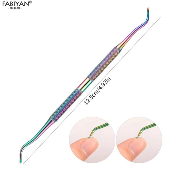11 Style Stainless Steel Cuticle Spoon Pusher Fork Dead Skin Nail Art Files UV Gel Polish Remove Manicure Care Groove Clean Tool