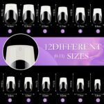 120pcs/box Clear Press on False Nails French Almond/Square/Soft Nail Tips Full Cover  Acrylic