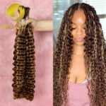 Human Braiding Hair Deep Wave Bulk Human Hair No Weft Virgin Hair Bundle Micro Human Braiding Hair for Boho Braids