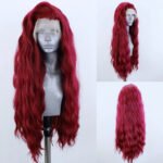 AIMEYA Synthetic Lace Front Wigs for Women Natural Hairline Long Brown Wig Pre Plucked Cosplay