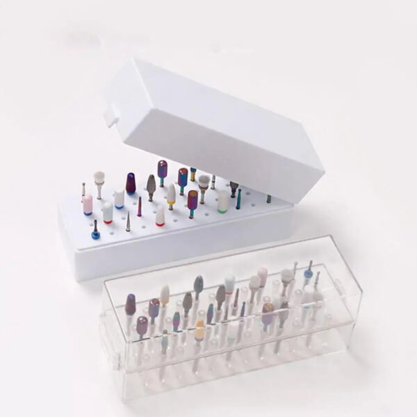 Excellent Dustproof Lightweight DIY Drill Bits Nail Grinding Heads Organizer Box Durable Drill Bits Container Nail Supplies