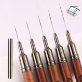 6/9/12/15/18MM Round Wood Handle Nail Art Liner DIY Painting Brush
