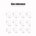 24pcs Coffin Shaped Fake Nails +1 Nail File +1 Jelly